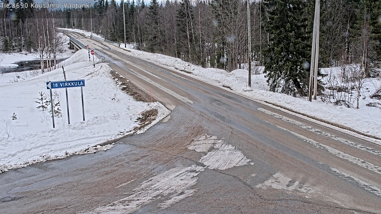Weather Camera Image Road 8690 Kuusamo, Vuotunki, Kuusamo, Pohjois-Pohjanmaa