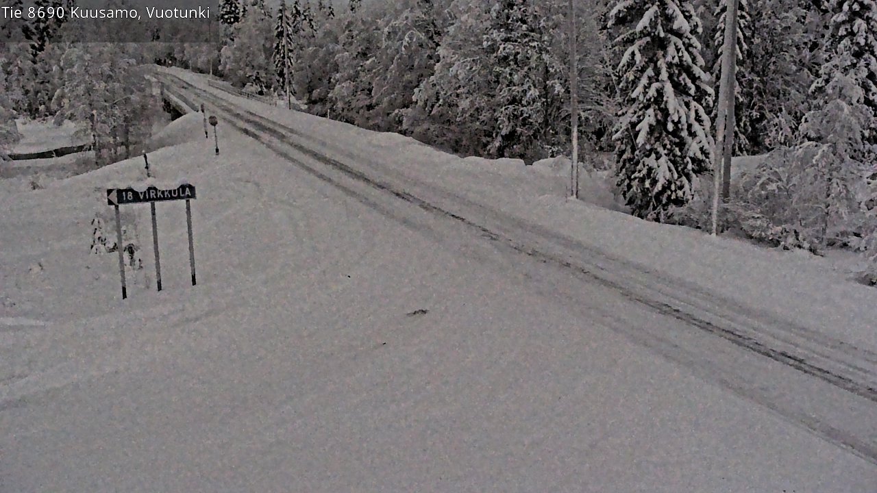 Kelikamerat Kuva Tie 8690 Kuusamo, Vuotunki, Kuusamo, Pohjois-Pohjanmaa