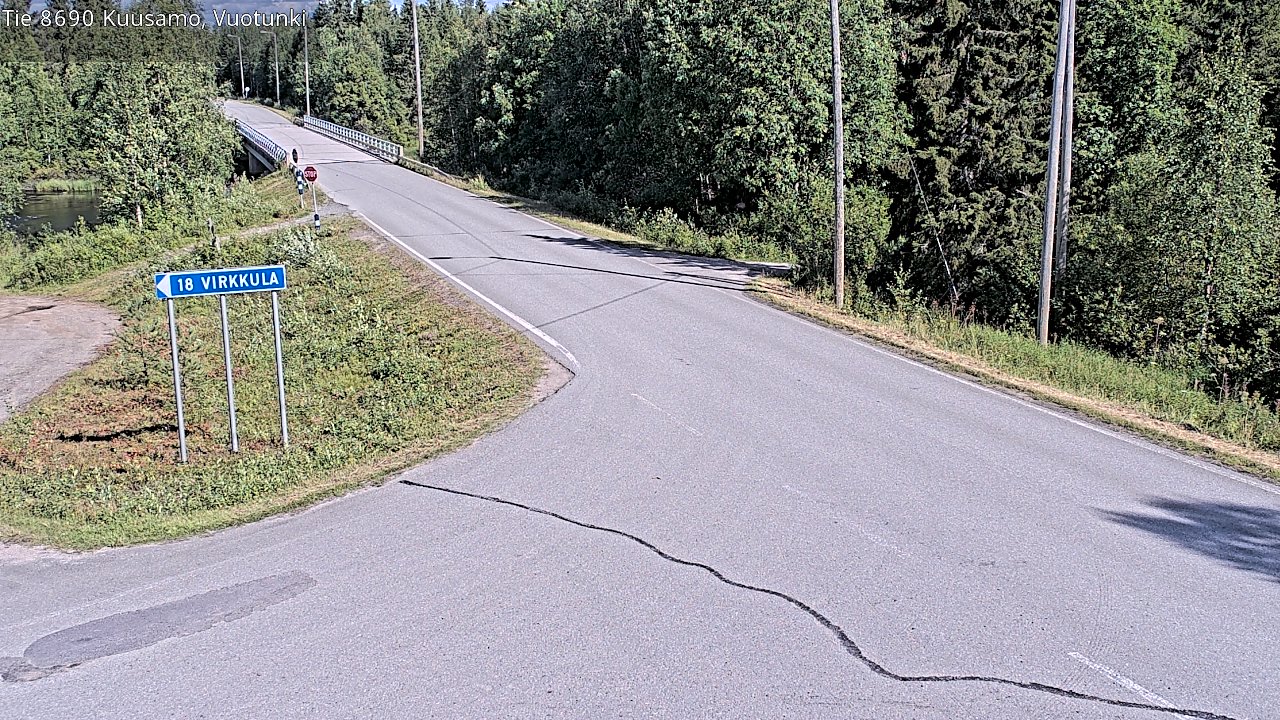 Weather Camera Image Road 8690 Kuusamo, Vuotunki, Kuusamo, Pohjois-Pohjanmaa