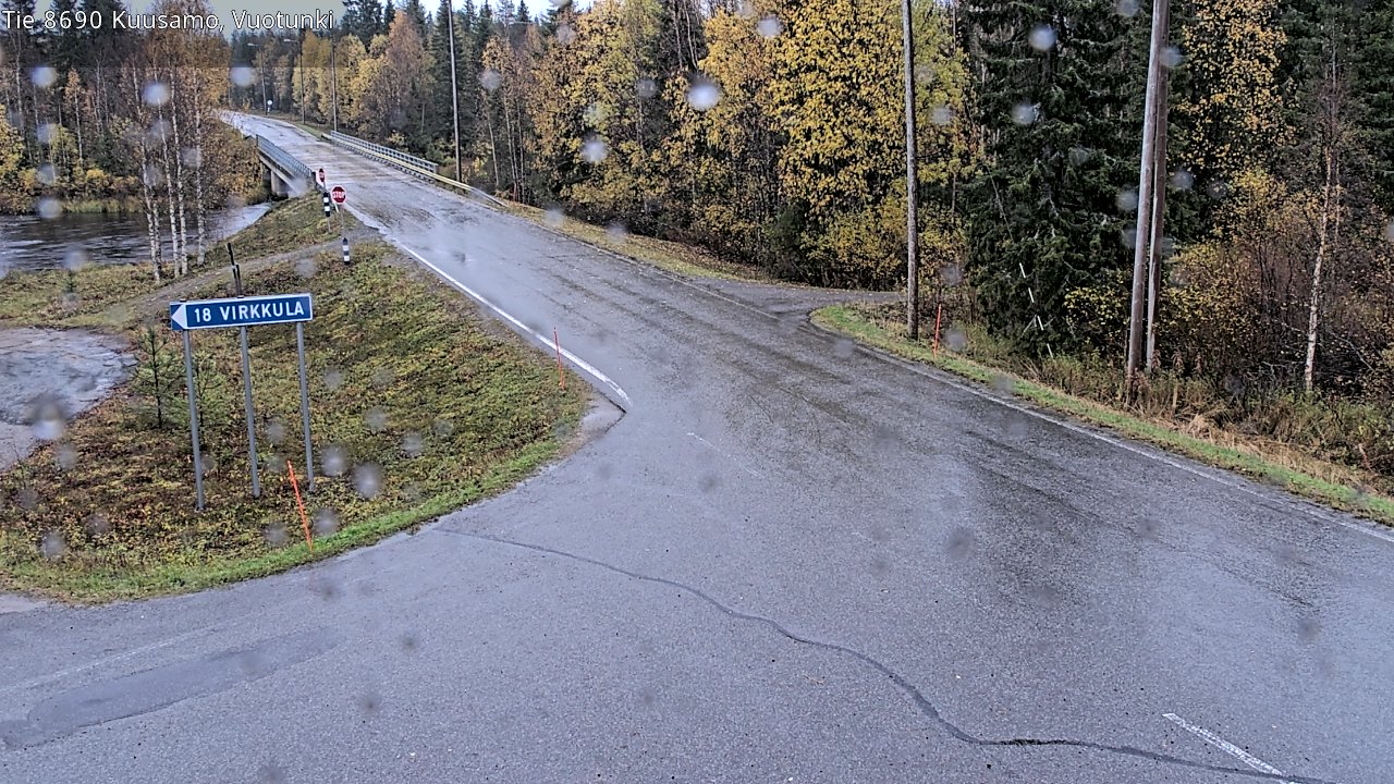 Weather Camera Image Road 8690 Kuusamo, Vuotunki, Kuusamo, Pohjois-Pohjanmaa