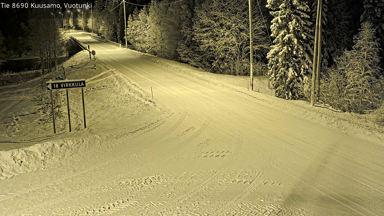 Weather Camera Image Road 8690 Kuusamo, Vuotunki, Kuusamo, Pohjois-Pohjanmaa