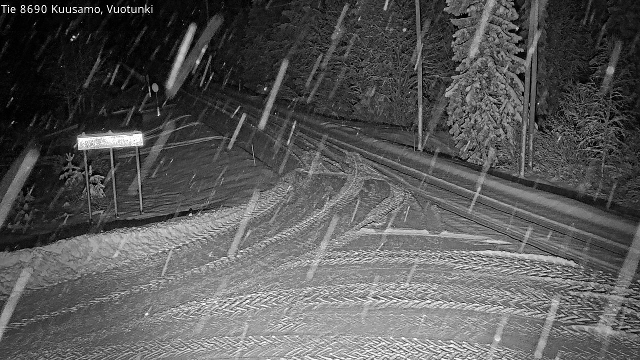 Weather Camera Image Road 8690 Kuusamo, Vuotunki, Kuusamo, Pohjois-Pohjanmaa