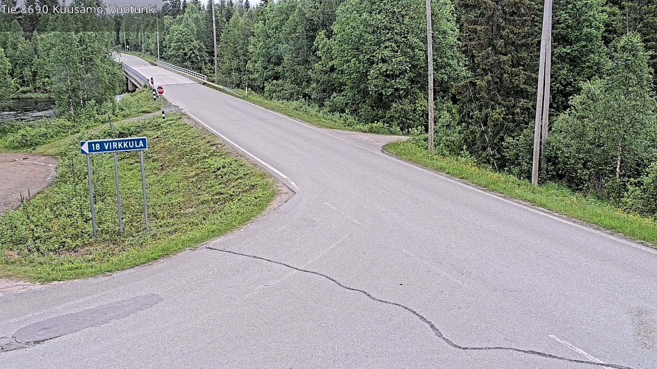Weather Camera Image Road 8690 Kuusamo, Vuotunki, Kuusamo, Pohjois-Pohjanmaa