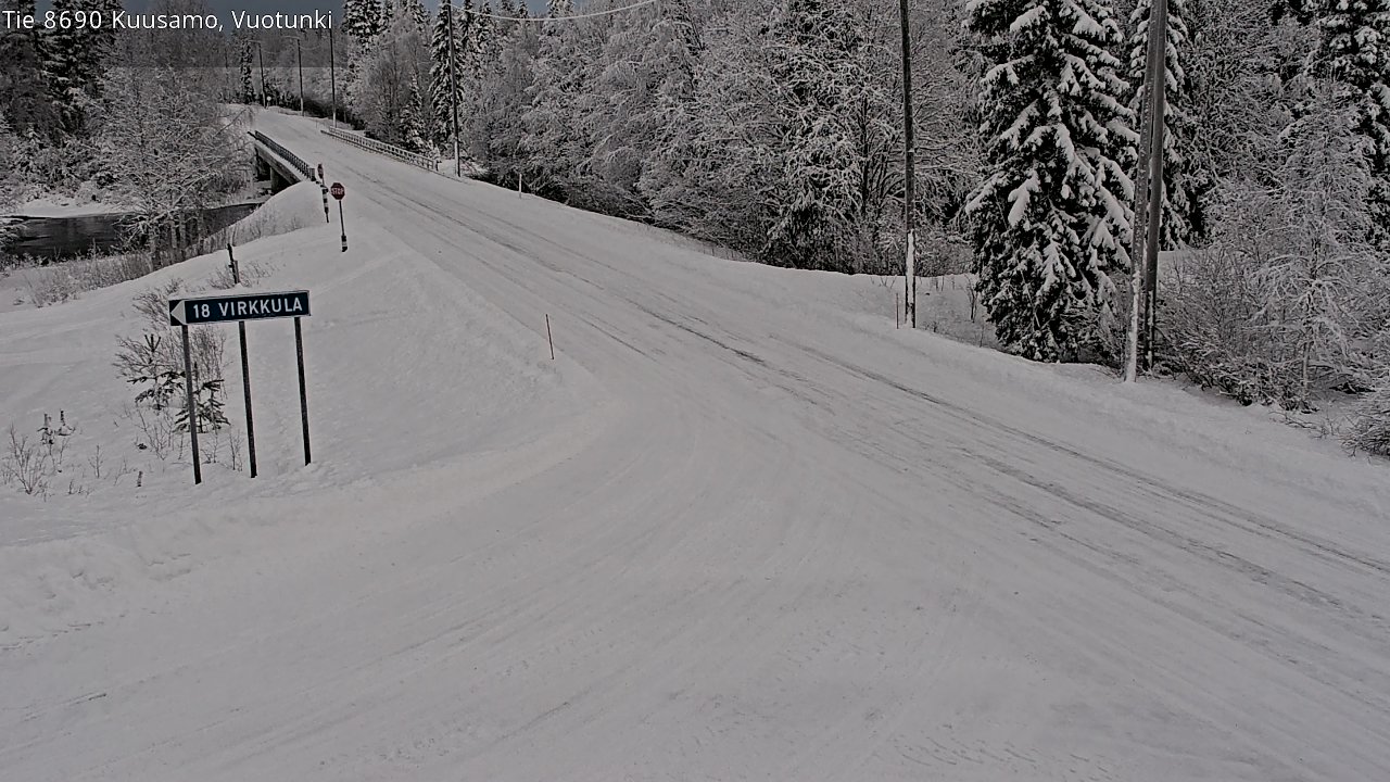 Weather Camera Image Road 8690 Kuusamo, Vuotunki, Kuusamo, Pohjois-Pohjanmaa