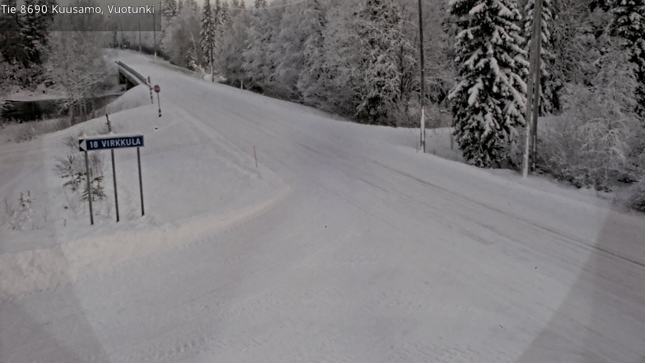 Weather Camera Image Road 8690 Kuusamo, Vuotunki, Kuusamo, Pohjois-Pohjanmaa