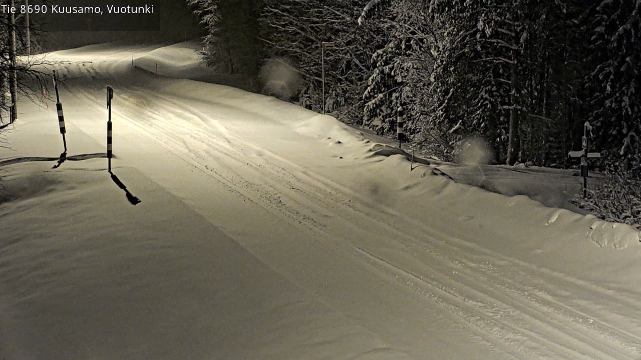 Weather Camera Image Road 8690 Kuusamo, Vuotunki, Kuusamo, Pohjois-Pohjanmaa