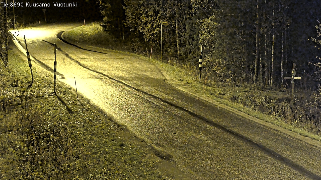 Weather Camera Image Road 8690 Kuusamo, Vuotunki, Kuusamo, Pohjois-Pohjanmaa