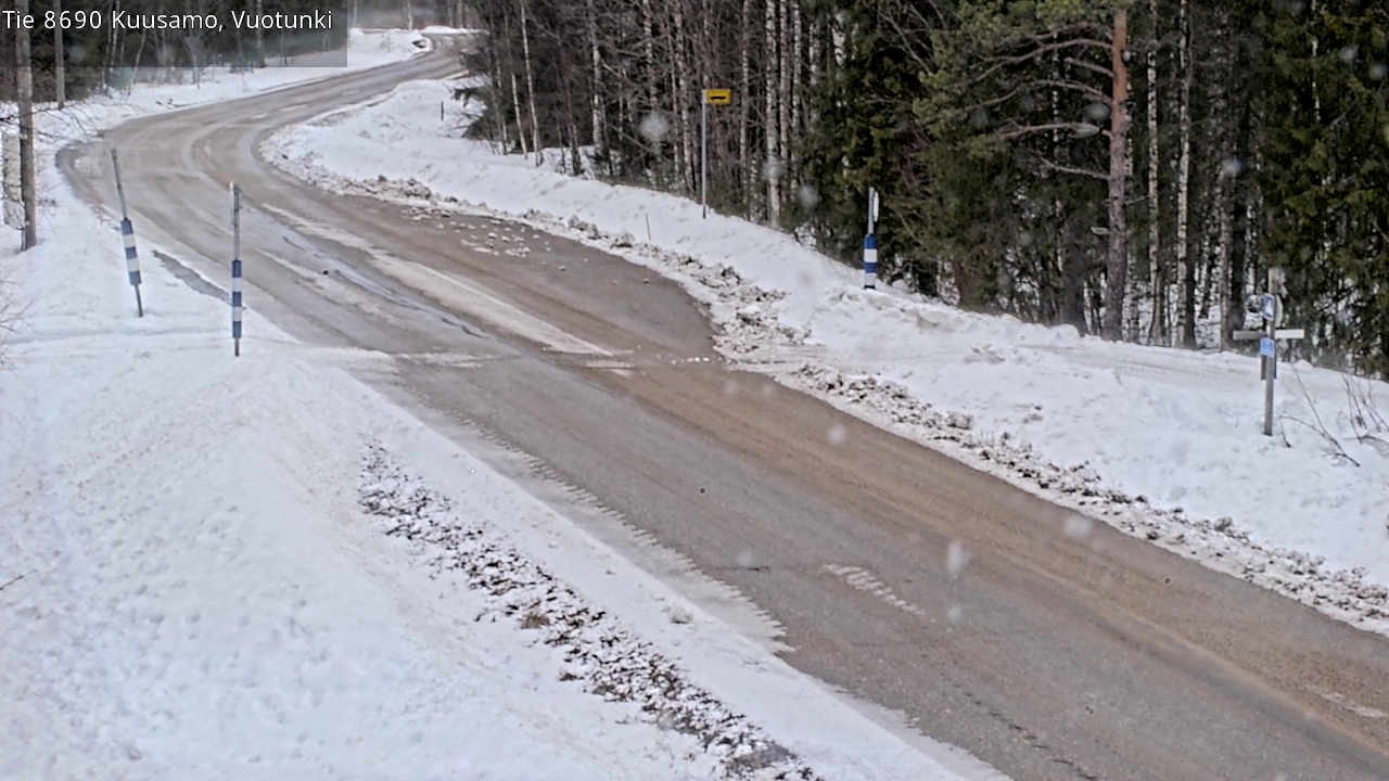 Weather Camera Image Väg 8690 Kuusamo, Vuotunki, Kuusamo, Pohjois-Pohjanmaa