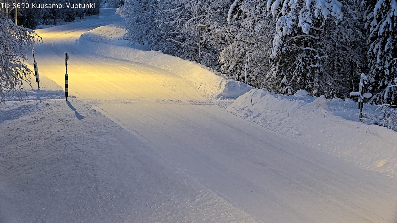 Weather Camera Image Road 8690 Kuusamo, Vuotunki, Kuusamo, Pohjois-Pohjanmaa