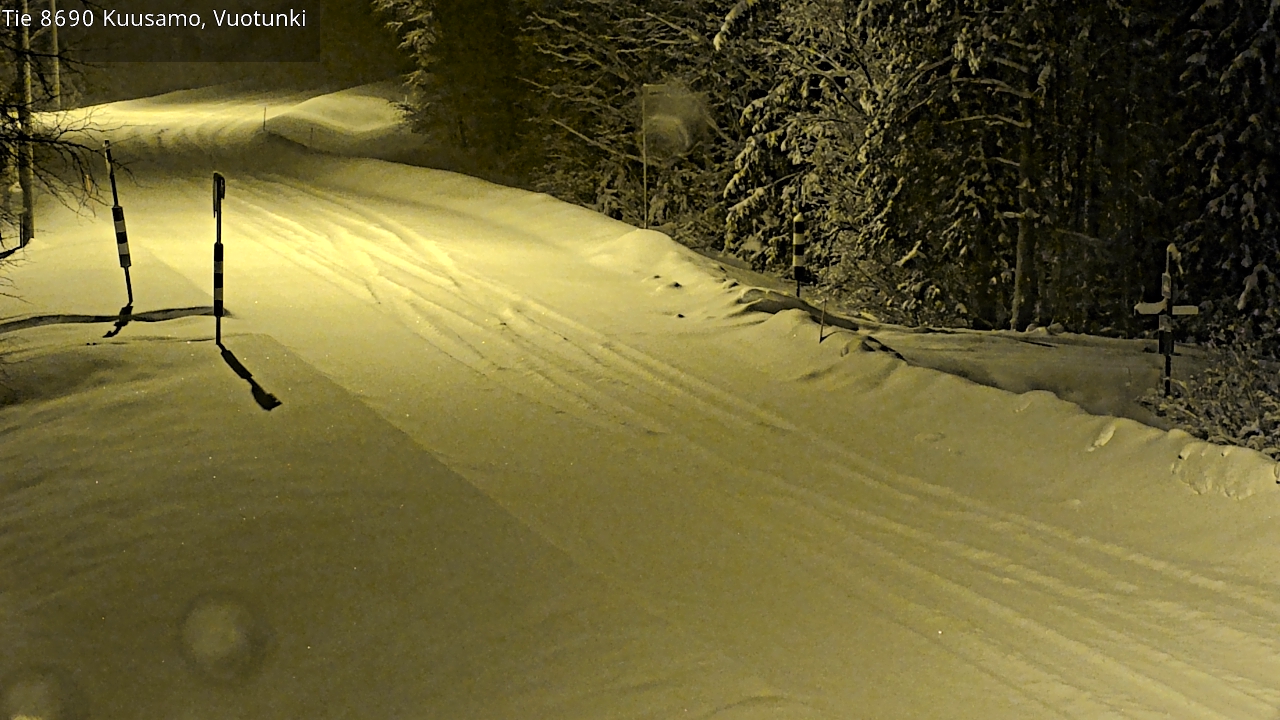 Weather Camera Image Road 8690 Kuusamo, Vuotunki, Kuusamo, Pohjois-Pohjanmaa