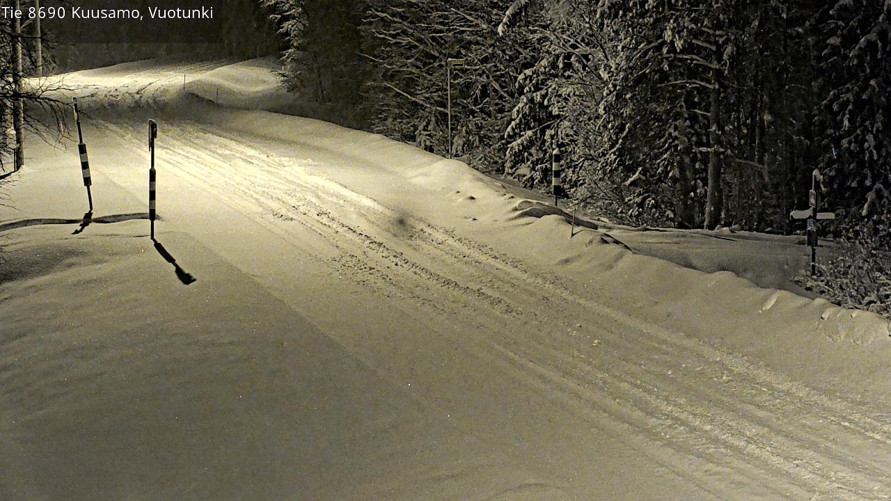 Weather Camera Image Road 8690 Kuusamo, Vuotunki, Kuusamo, Pohjois-Pohjanmaa