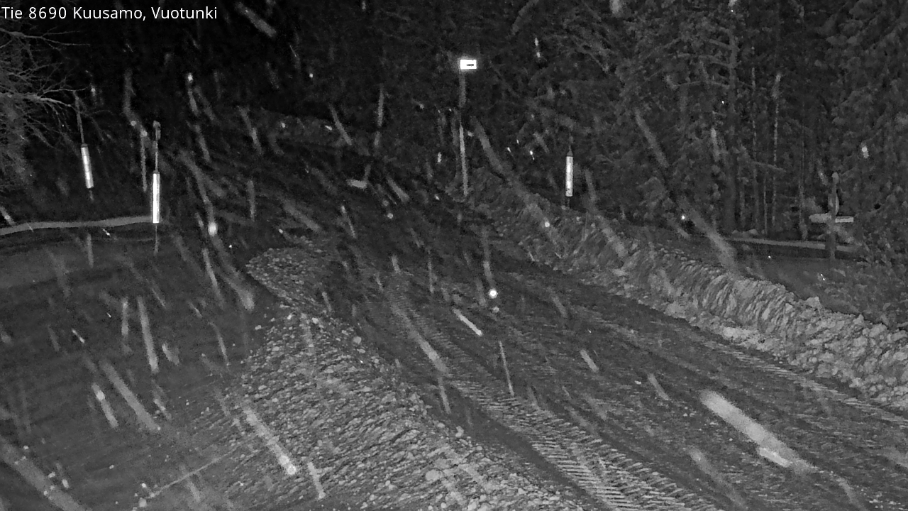 Weather Camera Image Road 8690 Kuusamo, Vuotunki, Kuusamo, Pohjois-Pohjanmaa