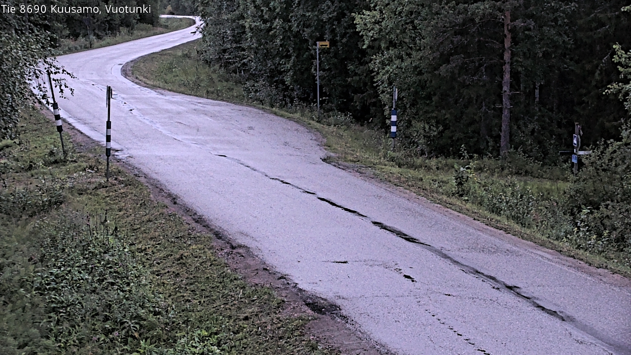 Weather Camera Image Väg 8690 Kuusamo, Vuotunki, Kuusamo, Pohjois-Pohjanmaa