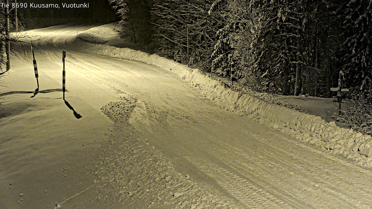 Weather Camera Image Road 8690 Kuusamo, Vuotunki, Kuusamo, Pohjois-Pohjanmaa