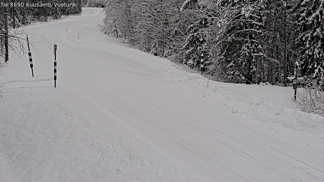 Weather Camera Image Road 8690 Kuusamo, Vuotunki, Kuusamo, Pohjois-Pohjanmaa