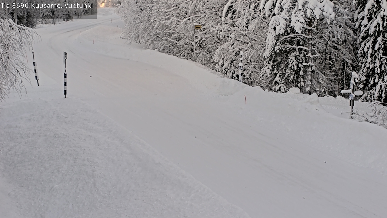 Weather Camera Image Väg 8690 Kuusamo, Vuotunki, Kuusamo, Pohjois-Pohjanmaa