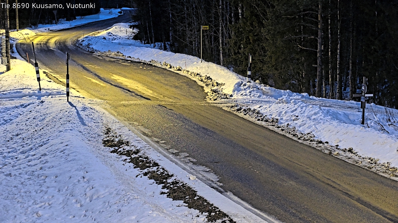Weather Camera Image Road 8690 Kuusamo, Vuotunki, Kuusamo, Pohjois-Pohjanmaa