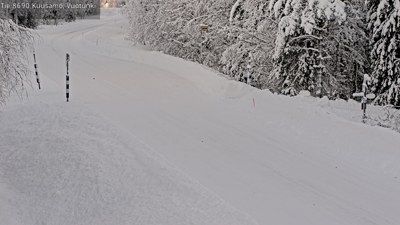 Weather Camera Image Road 8690 Kuusamo, Vuotunki, Kuusamo, Pohjois-Pohjanmaa