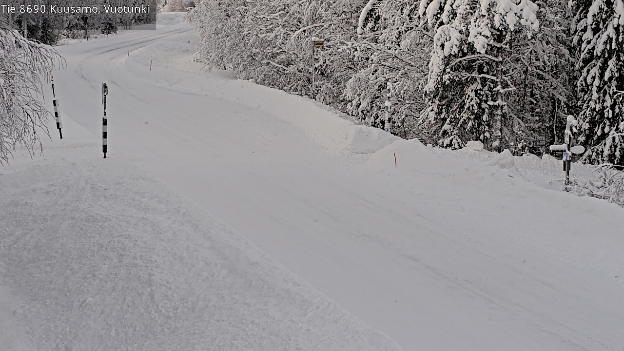 Weather Camera Image Road 8690 Kuusamo, Vuotunki, Kuusamo, Pohjois-Pohjanmaa