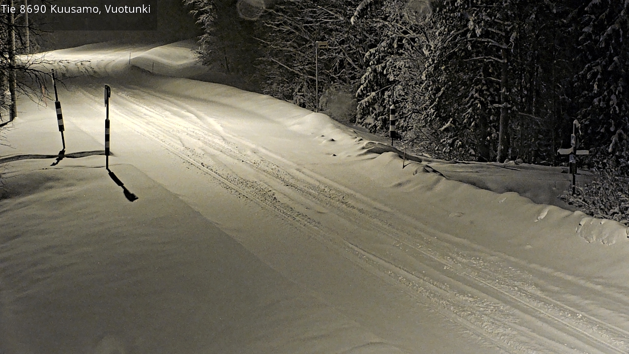 Weather Camera Image Road 8690 Kuusamo, Vuotunki, Kuusamo, Pohjois-Pohjanmaa