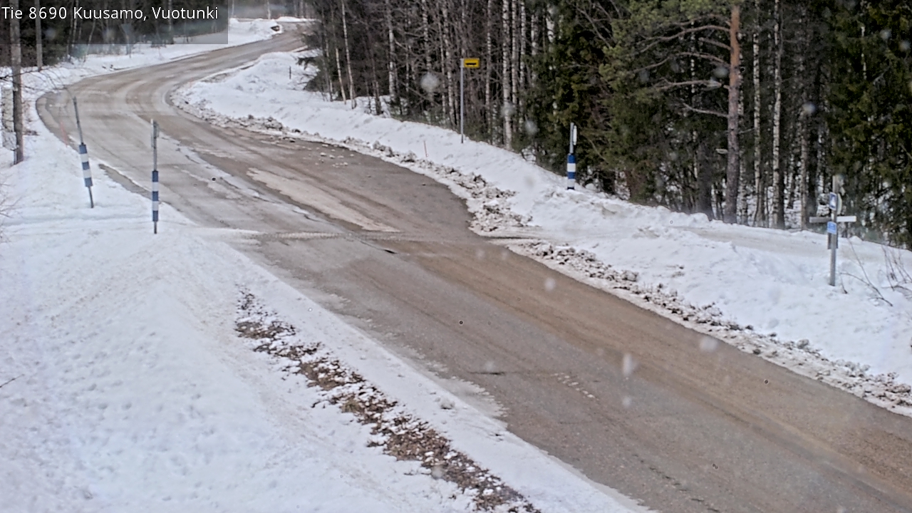 Weather Camera Image Väg 8690 Kuusamo, Vuotunki, Kuusamo, Pohjois-Pohjanmaa