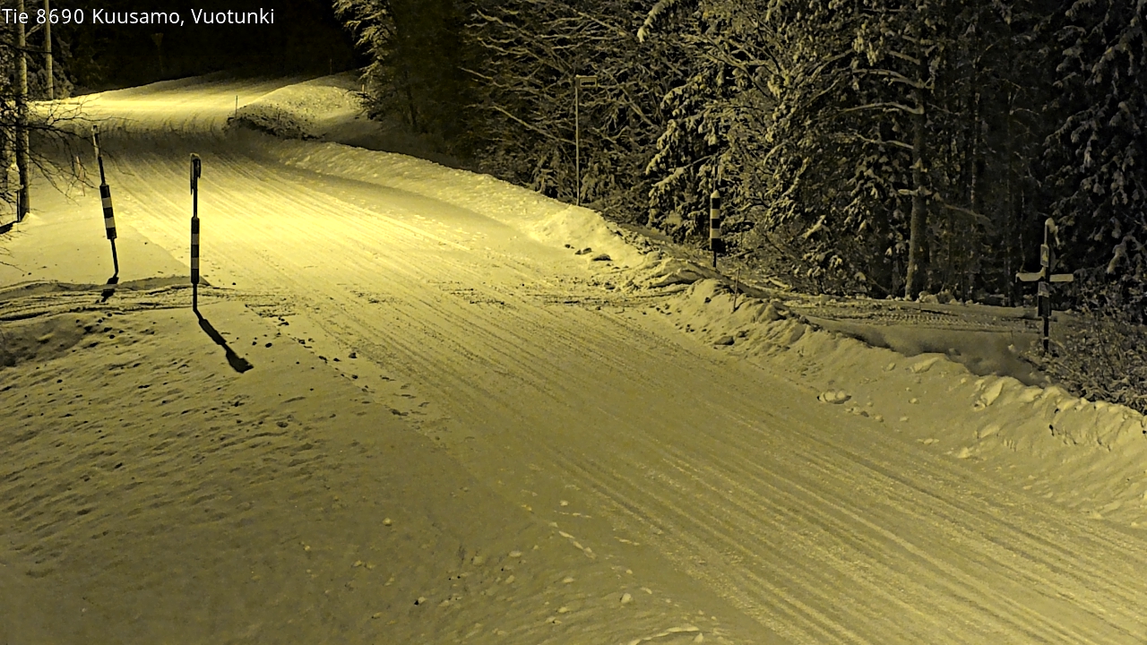 Weather Camera Image Road 8690 Kuusamo, Vuotunki, Kuusamo, Pohjois-Pohjanmaa