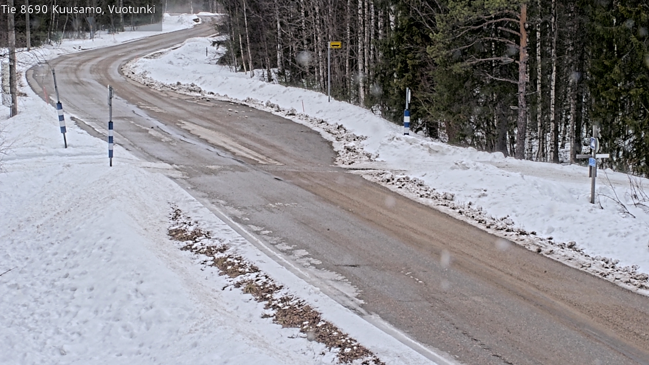 Weather Camera Image Väg 8690 Kuusamo, Vuotunki, Kuusamo, Pohjois-Pohjanmaa
