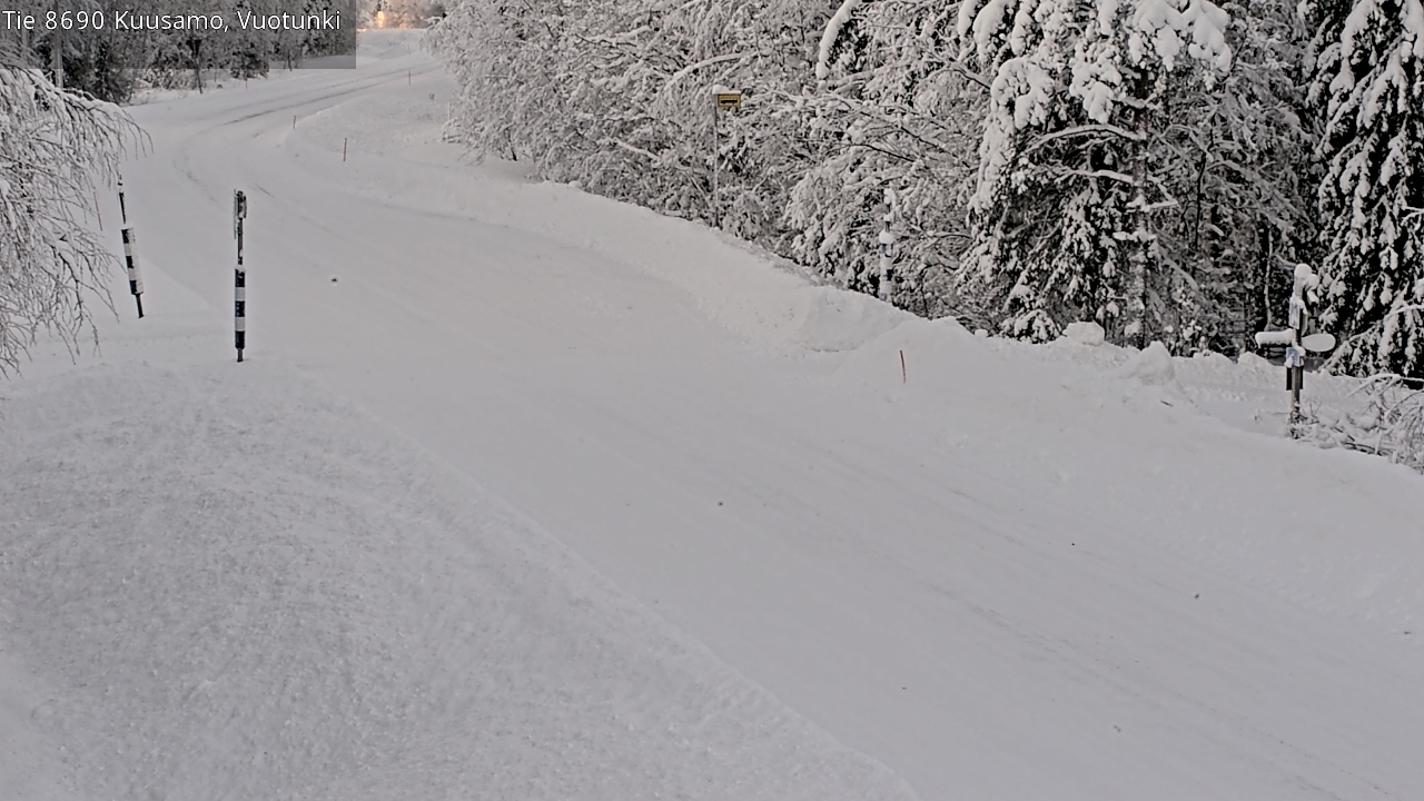 Weather Camera Image Road 8690 Kuusamo, Vuotunki, Kuusamo, Pohjois-Pohjanmaa