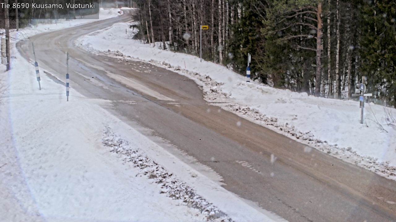 Weather Camera Image Väg 8690 Kuusamo, Vuotunki, Kuusamo, Pohjois-Pohjanmaa