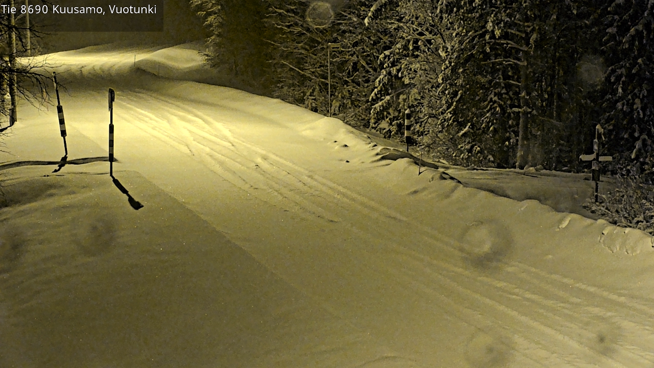Weather Camera Image Road 8690 Kuusamo, Vuotunki, Kuusamo, Pohjois-Pohjanmaa