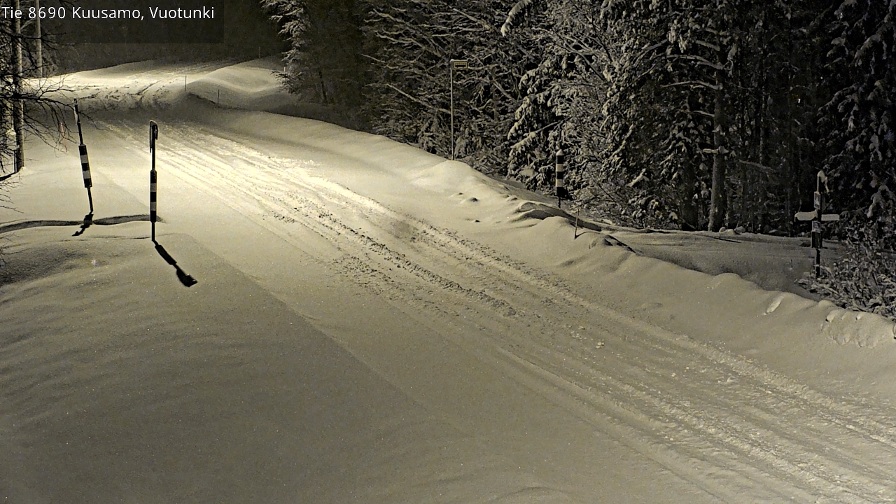 Weather Camera Image Road 8690 Kuusamo, Vuotunki, Kuusamo, Pohjois-Pohjanmaa