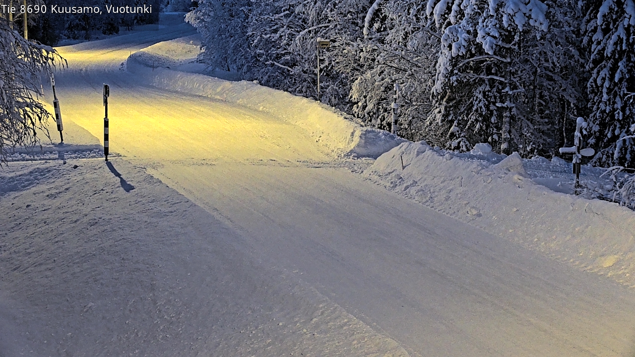 Weather Camera Image Road 8690 Kuusamo, Vuotunki, Kuusamo, Pohjois-Pohjanmaa