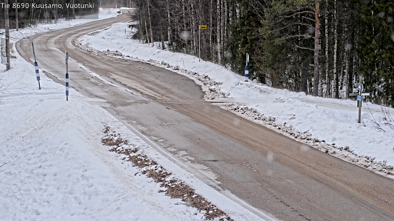 Weather Camera Image Väg 8690 Kuusamo, Vuotunki, Kuusamo, Pohjois-Pohjanmaa