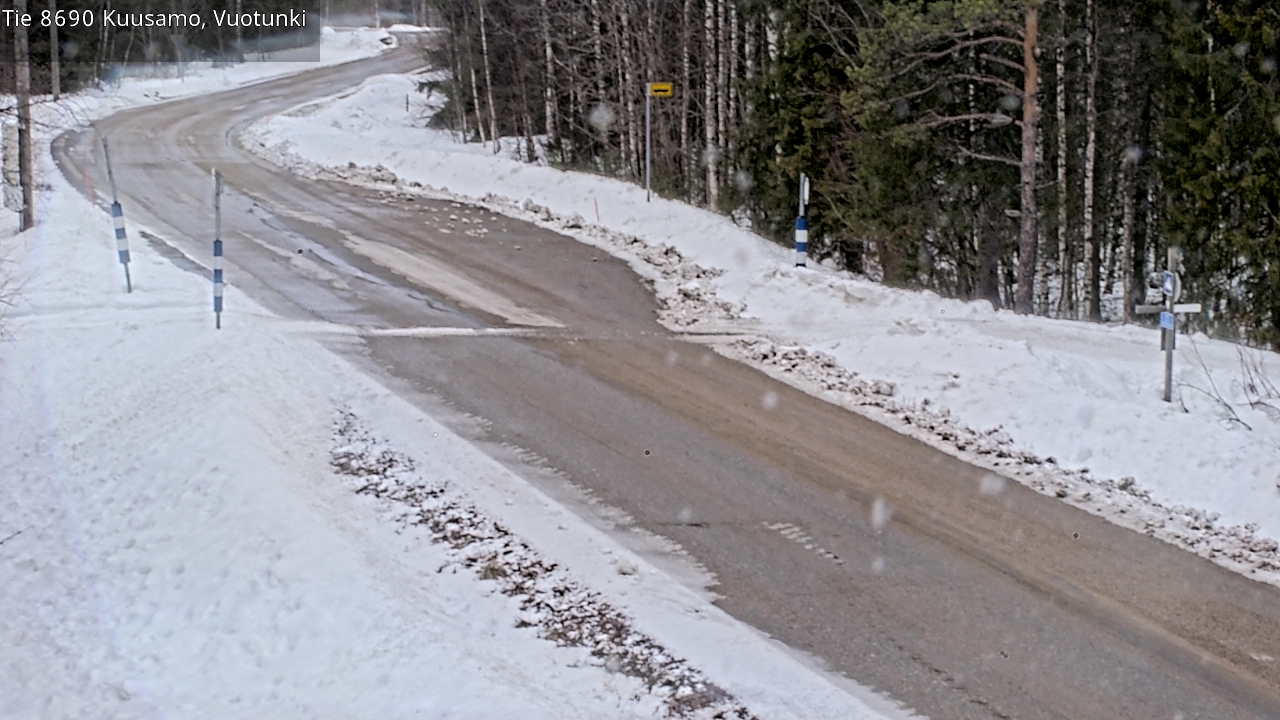 Weather Camera Image Väg 8690 Kuusamo, Vuotunki, Kuusamo, Pohjois-Pohjanmaa