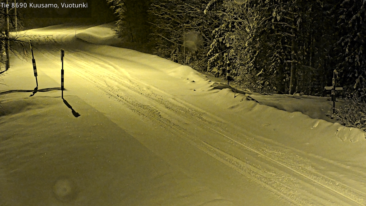 Weather Camera Image Road 8690 Kuusamo, Vuotunki, Kuusamo, Pohjois-Pohjanmaa