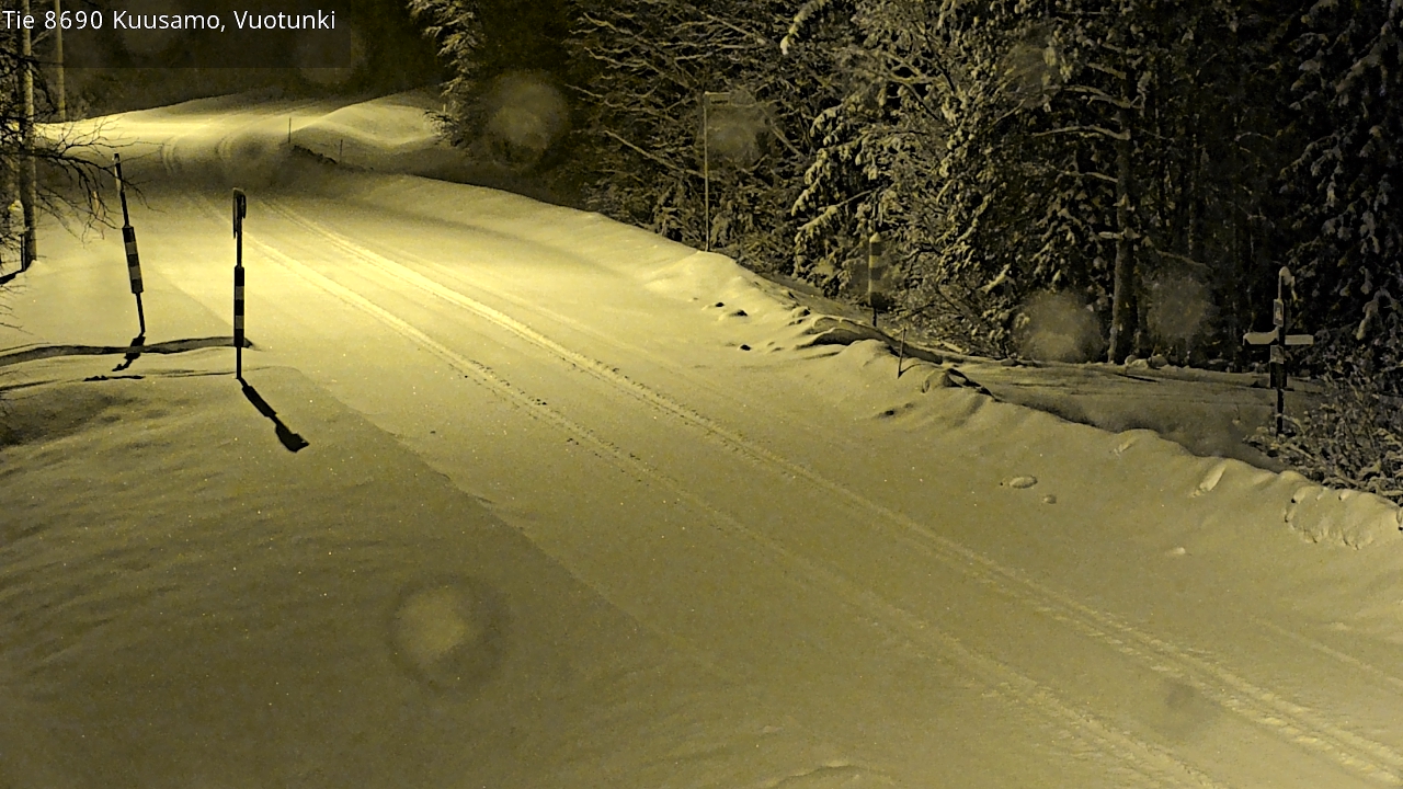 Weather Camera Image Road 8690 Kuusamo, Vuotunki, Kuusamo, Pohjois-Pohjanmaa