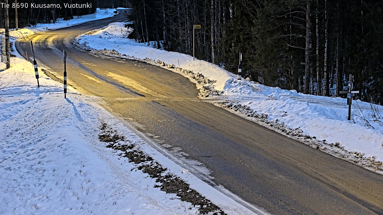 Weather Camera Image Road 8690 Kuusamo, Vuotunki, Kuusamo, Pohjois-Pohjanmaa