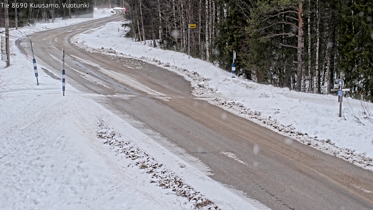Weather Camera Image Väg 8690 Kuusamo, Vuotunki, Kuusamo, Pohjois-Pohjanmaa