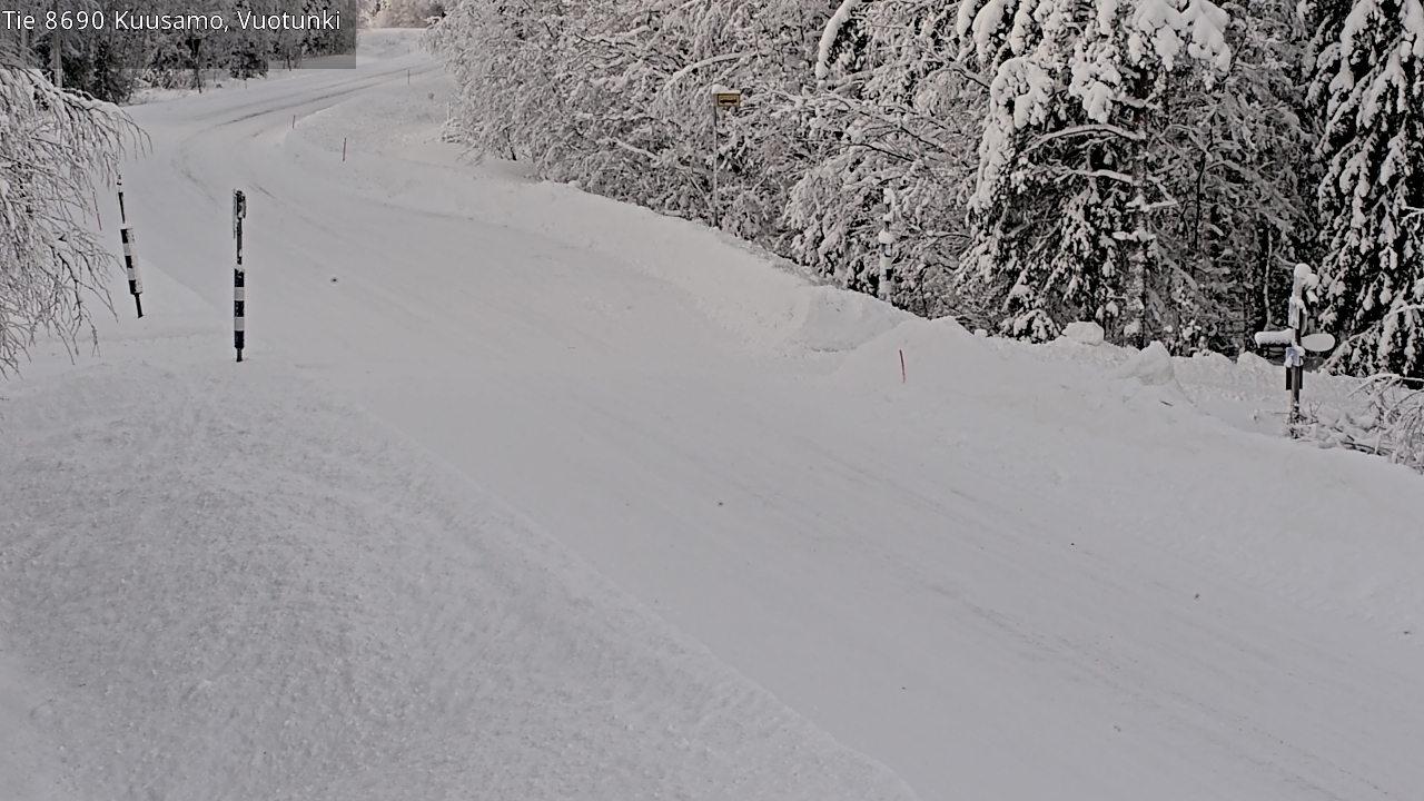 Weather Camera Image Road 8690 Kuusamo, Vuotunki, Kuusamo, Pohjois-Pohjanmaa