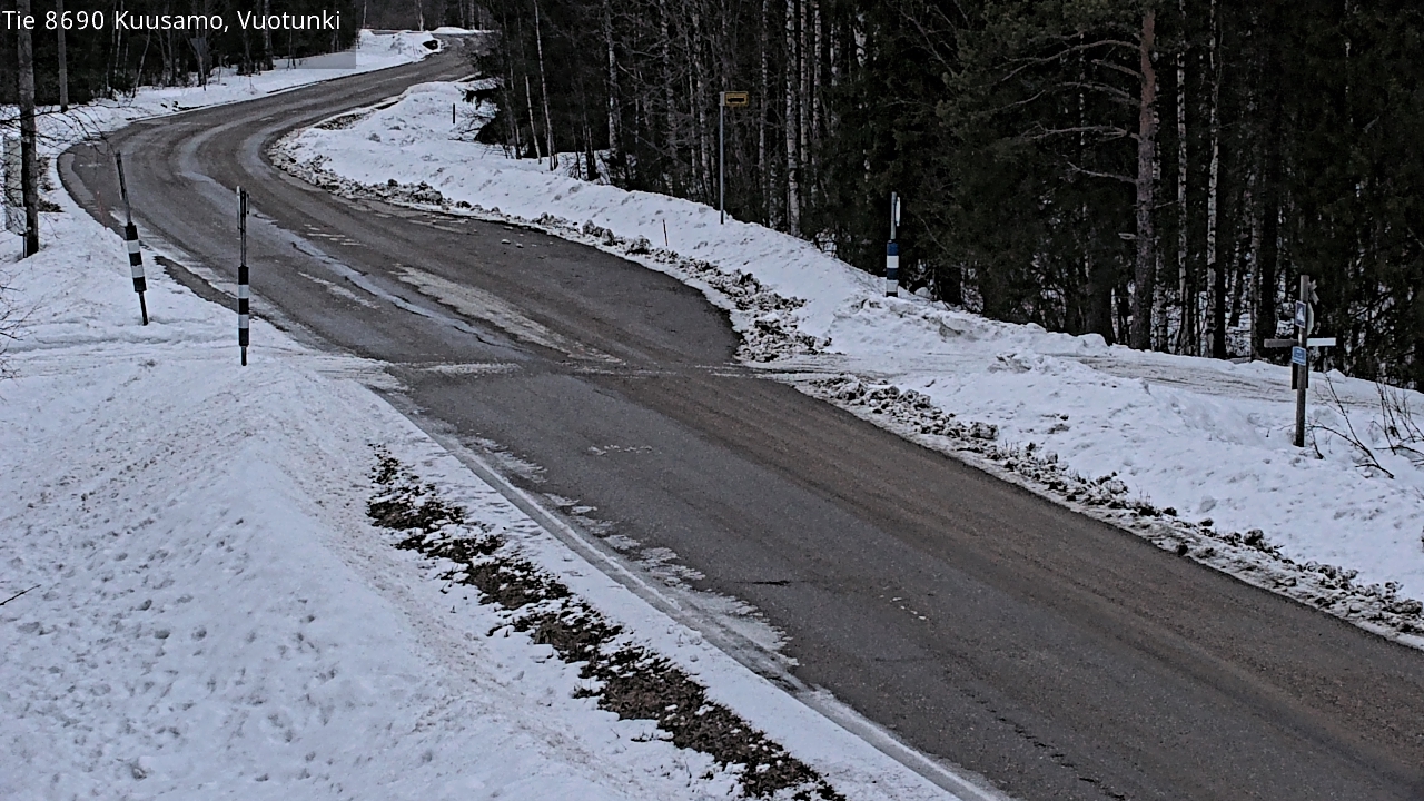 Weather Camera Image Road 8690 Kuusamo, Vuotunki, Kuusamo, Pohjois-Pohjanmaa