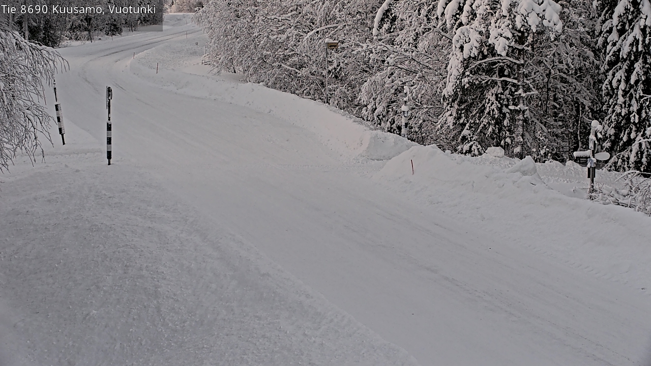 Weather Camera Image Road 8690 Kuusamo, Vuotunki, Kuusamo, Pohjois-Pohjanmaa