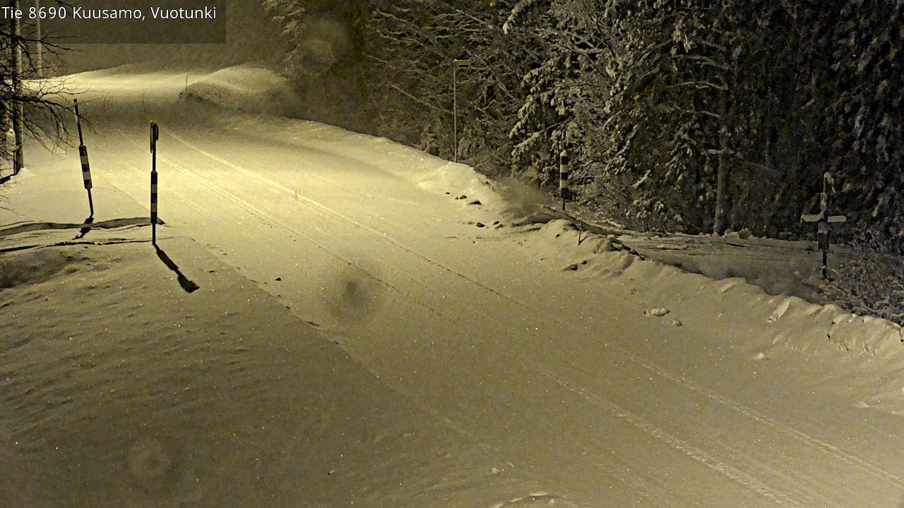 Weather Camera Image Road 8690 Kuusamo, Vuotunki, Kuusamo, Pohjois-Pohjanmaa