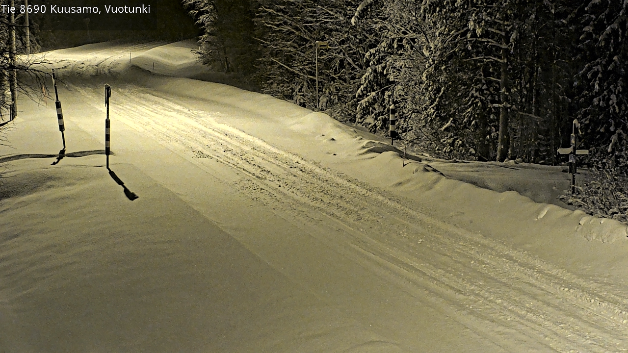 Weather Camera Image Road 8690 Kuusamo, Vuotunki, Kuusamo, Pohjois-Pohjanmaa