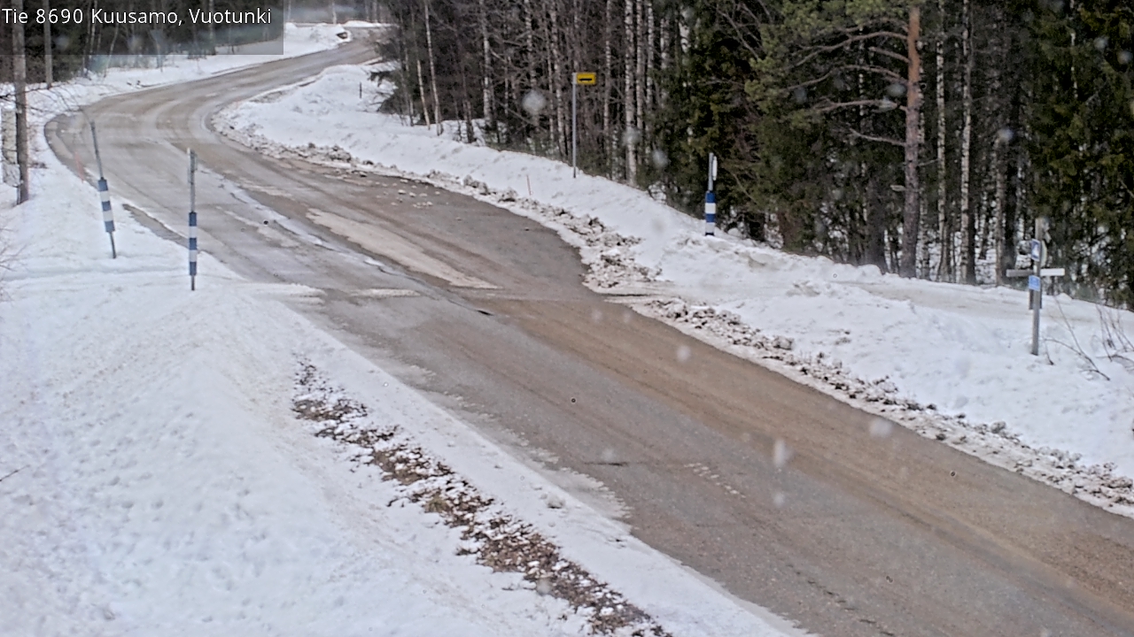 Weather Camera Image Väg 8690 Kuusamo, Vuotunki, Kuusamo, Pohjois-Pohjanmaa
