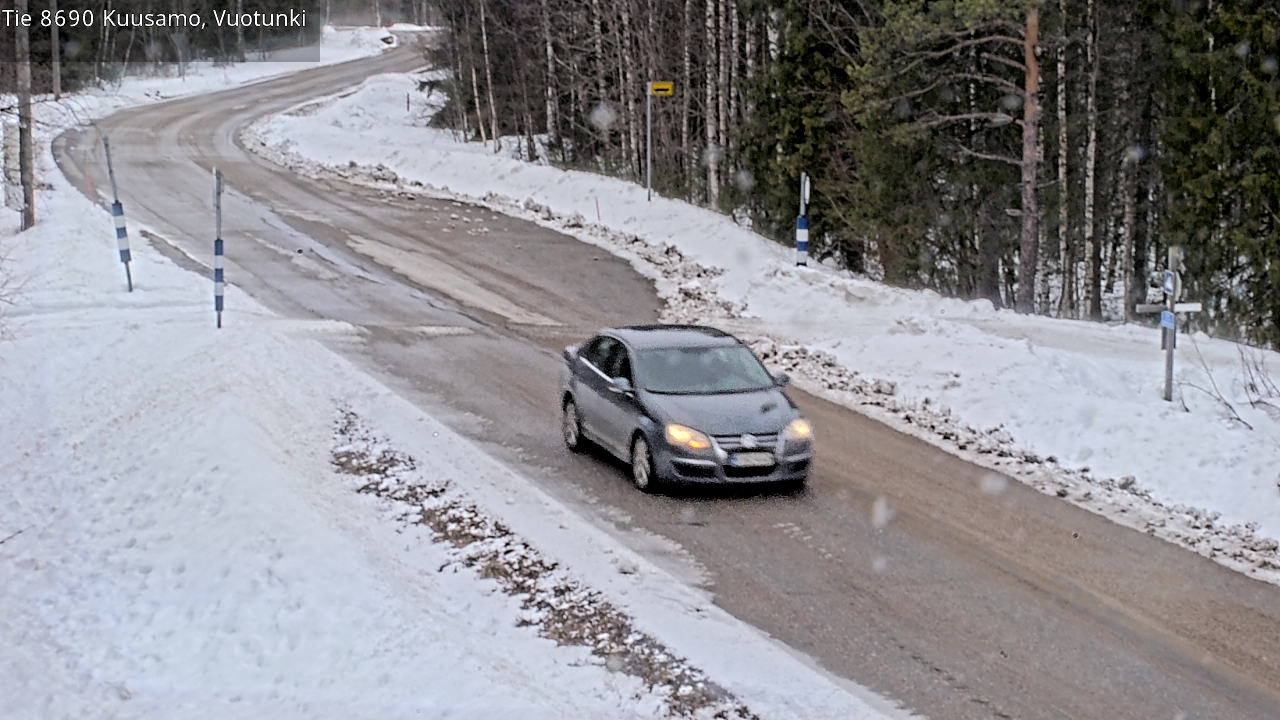 Weather Camera Image Väg 8690 Kuusamo, Vuotunki, Kuusamo, Pohjois-Pohjanmaa