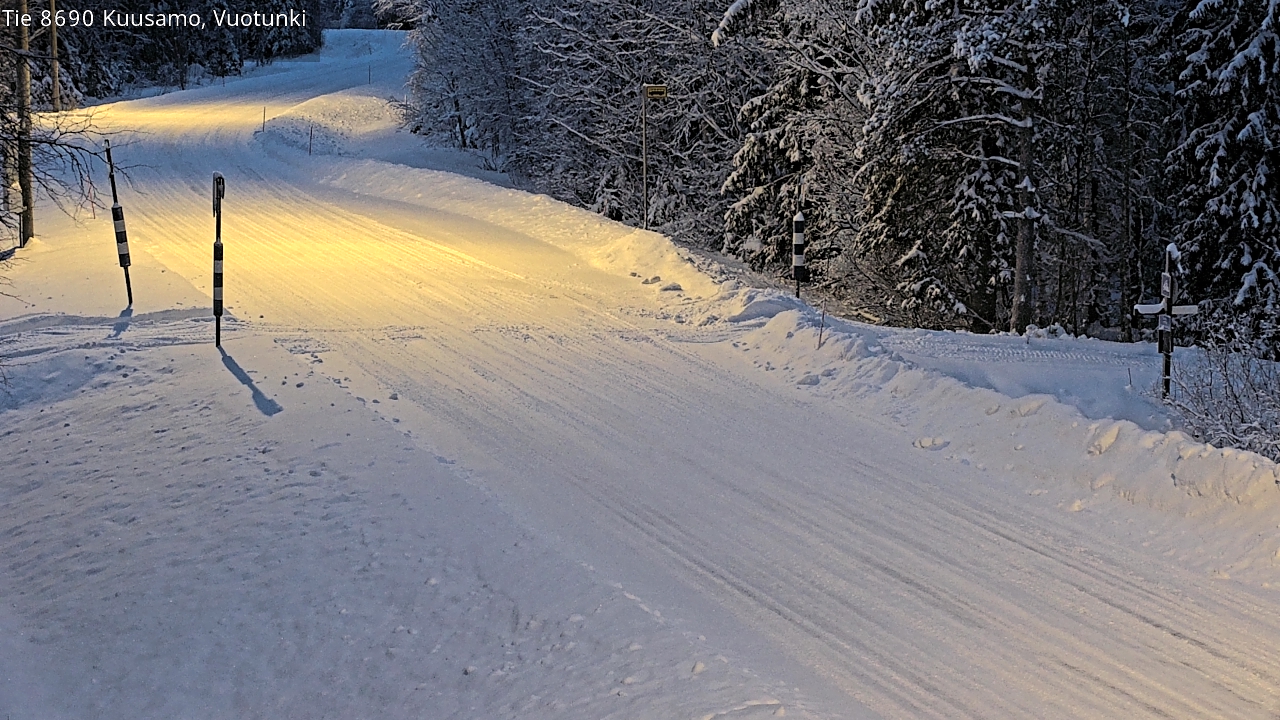 Weather Camera Image Road 8690 Kuusamo, Vuotunki, Kuusamo, Pohjois-Pohjanmaa