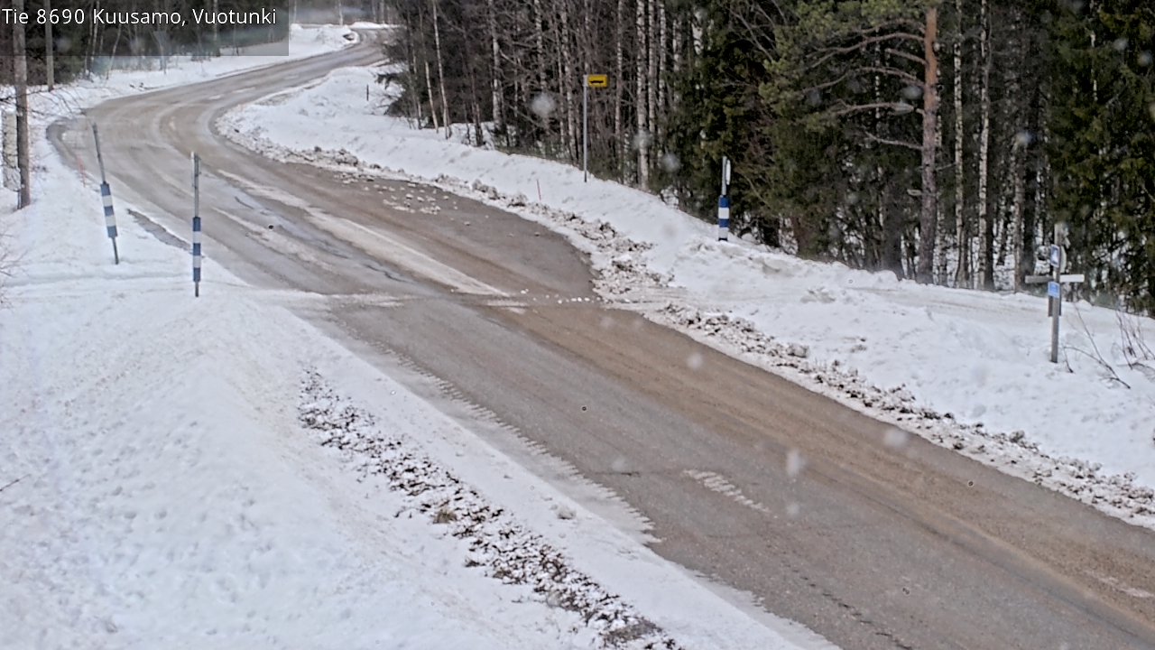 Weather Camera Image Väg 8690 Kuusamo, Vuotunki, Kuusamo, Pohjois-Pohjanmaa