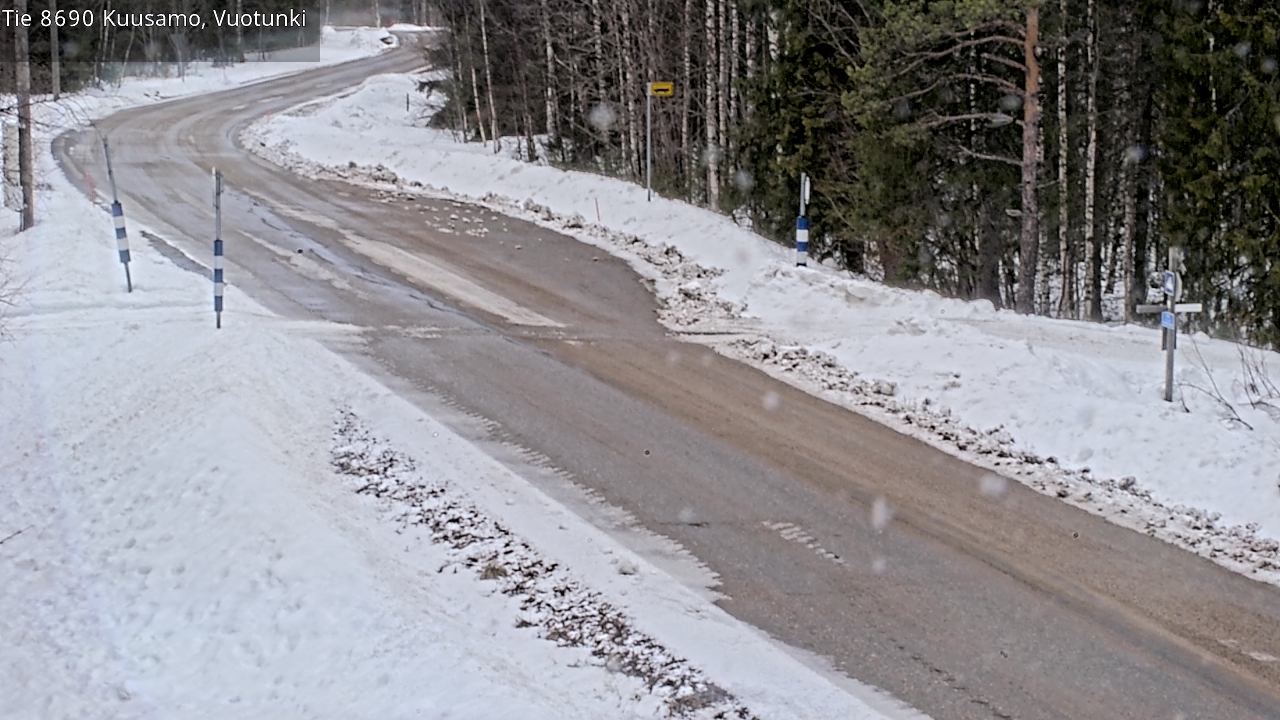Weather Camera Image Väg 8690 Kuusamo, Vuotunki, Kuusamo, Pohjois-Pohjanmaa