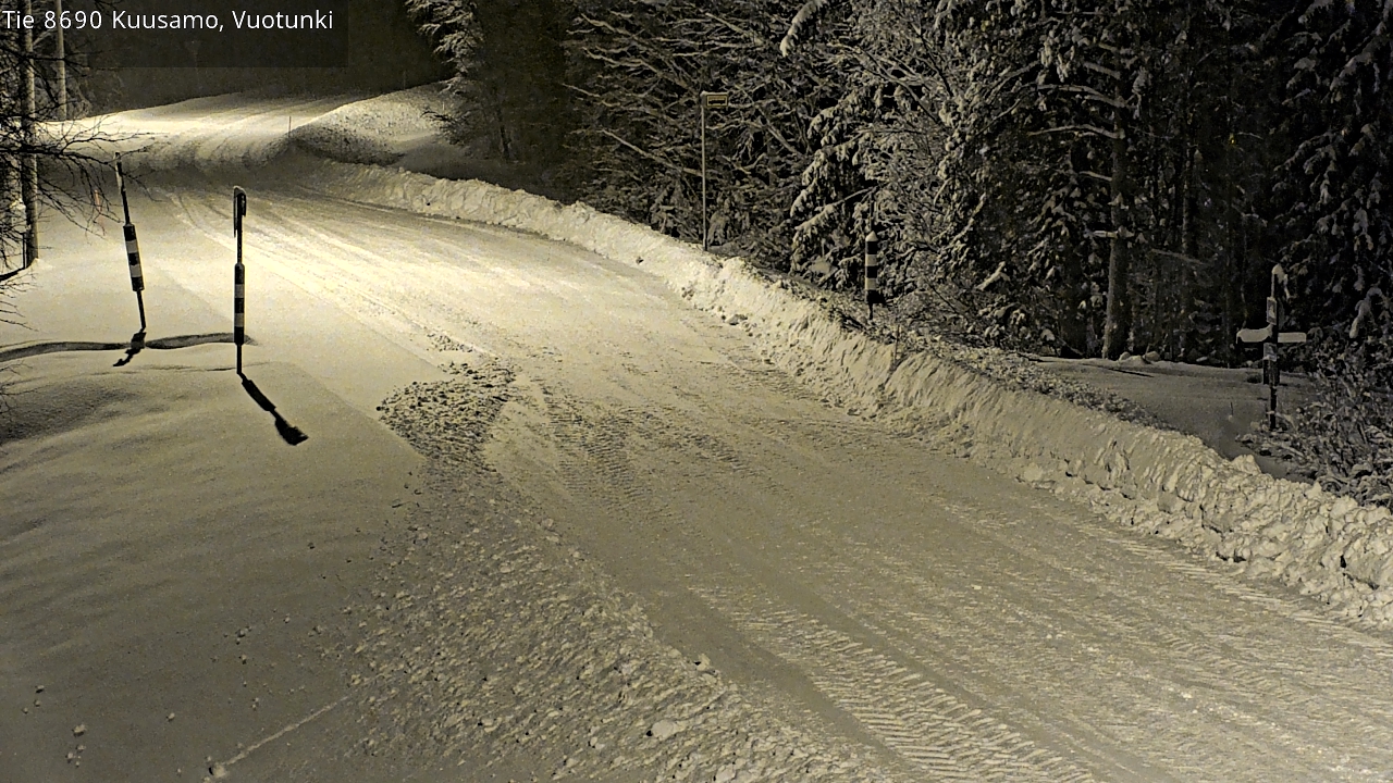 Weather Camera Image Road 8690 Kuusamo, Vuotunki, Kuusamo, Pohjois-Pohjanmaa