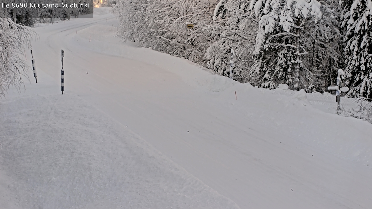 Weather Camera Image Väg 8690 Kuusamo, Vuotunki, Kuusamo, Pohjois-Pohjanmaa
